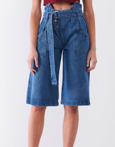 Cut It Out High Waist Denim Shorts