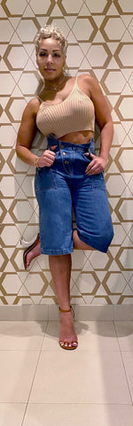 Load image into Gallery viewer, Cut It Out High Waist Denim Shorts
