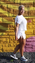 Load image into Gallery viewer, Too Chic White Shorts Set
