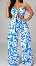 Load image into Gallery viewer, Mykonos Blue Pants Set
